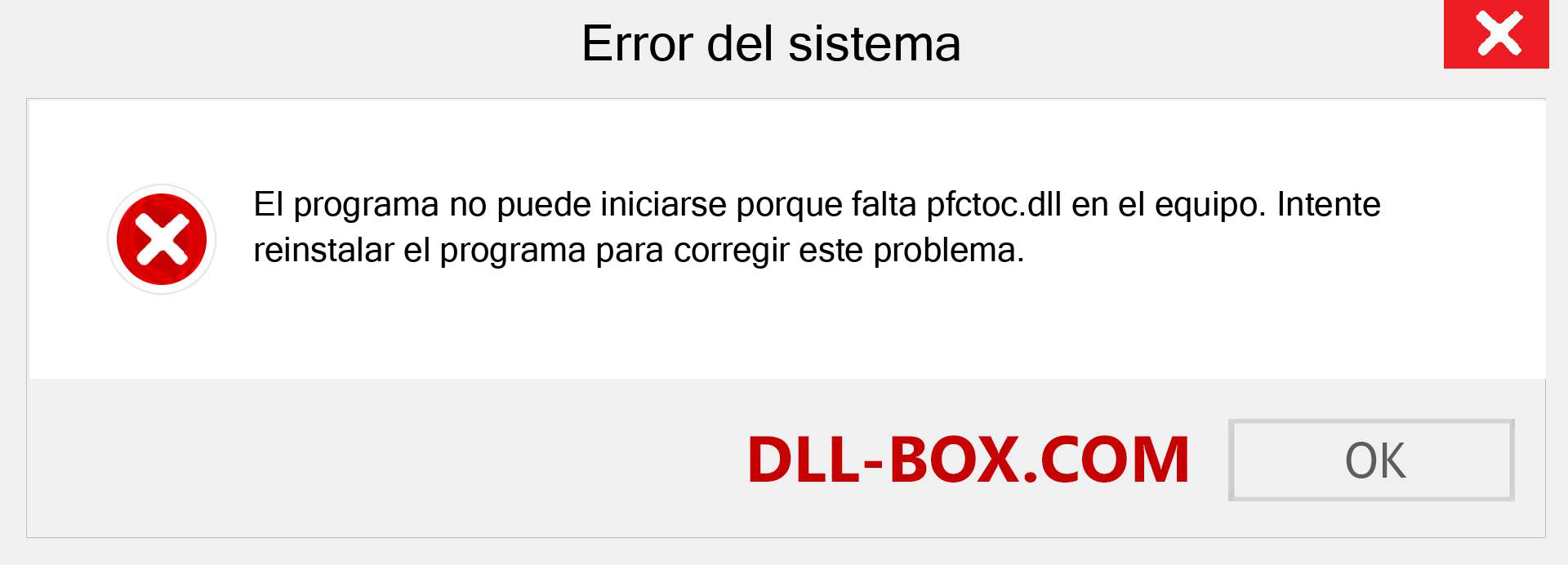 ¿Falta el archivo pfctoc.dll ?. Descargar para Windows 7, 8, 10 - Corregir pfctoc dll Missing Error en Windows, fotos, imágenes