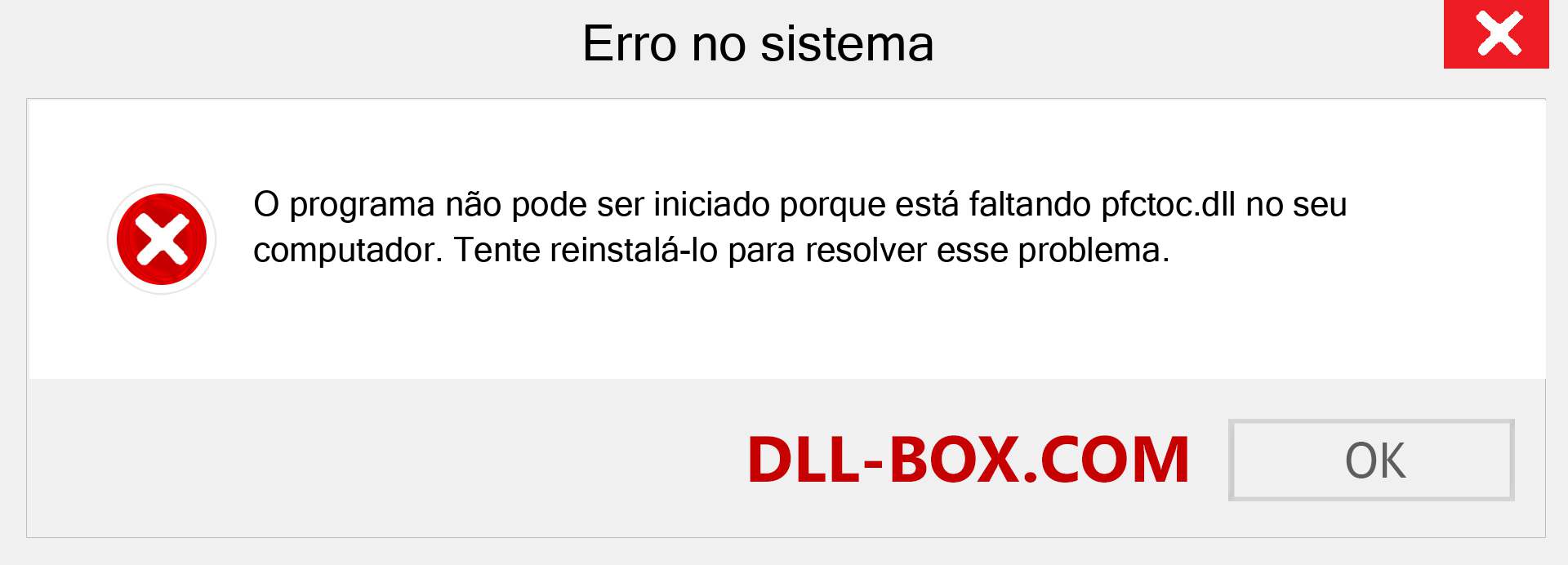 Arquivo pfctoc.dll ausente ?. Download para Windows 7, 8, 10 - Correção de erro ausente pfctoc dll no Windows, fotos, imagens